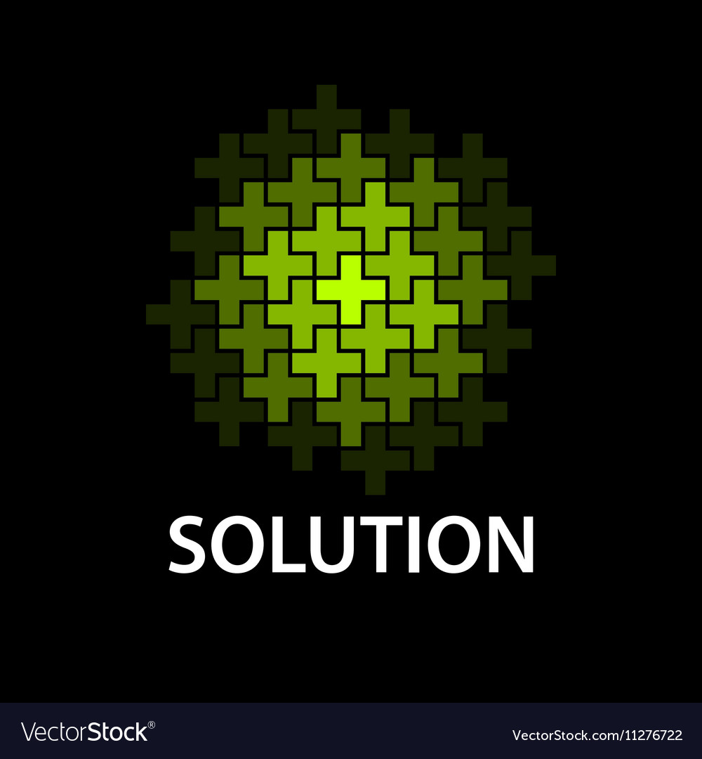 Abstract cross sphere icon solution symbol