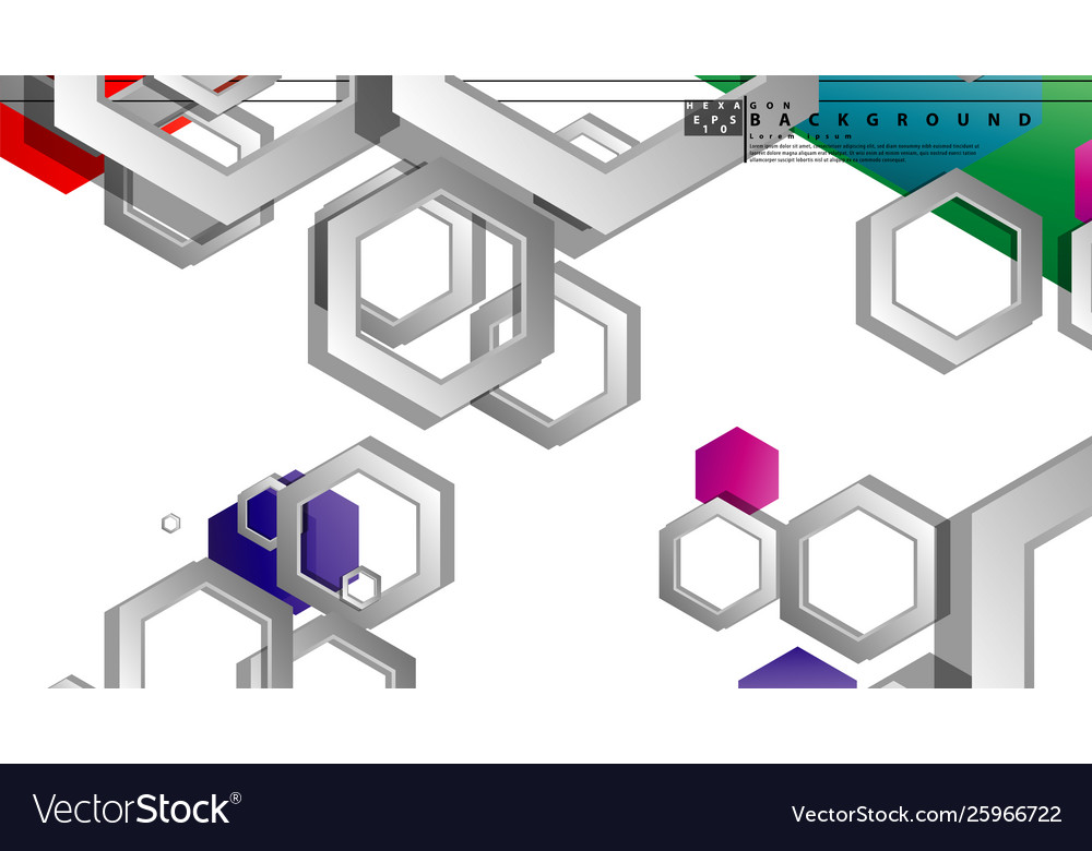 Abstract geometric background with hexagon vector image Abstract geometric background with hexagon