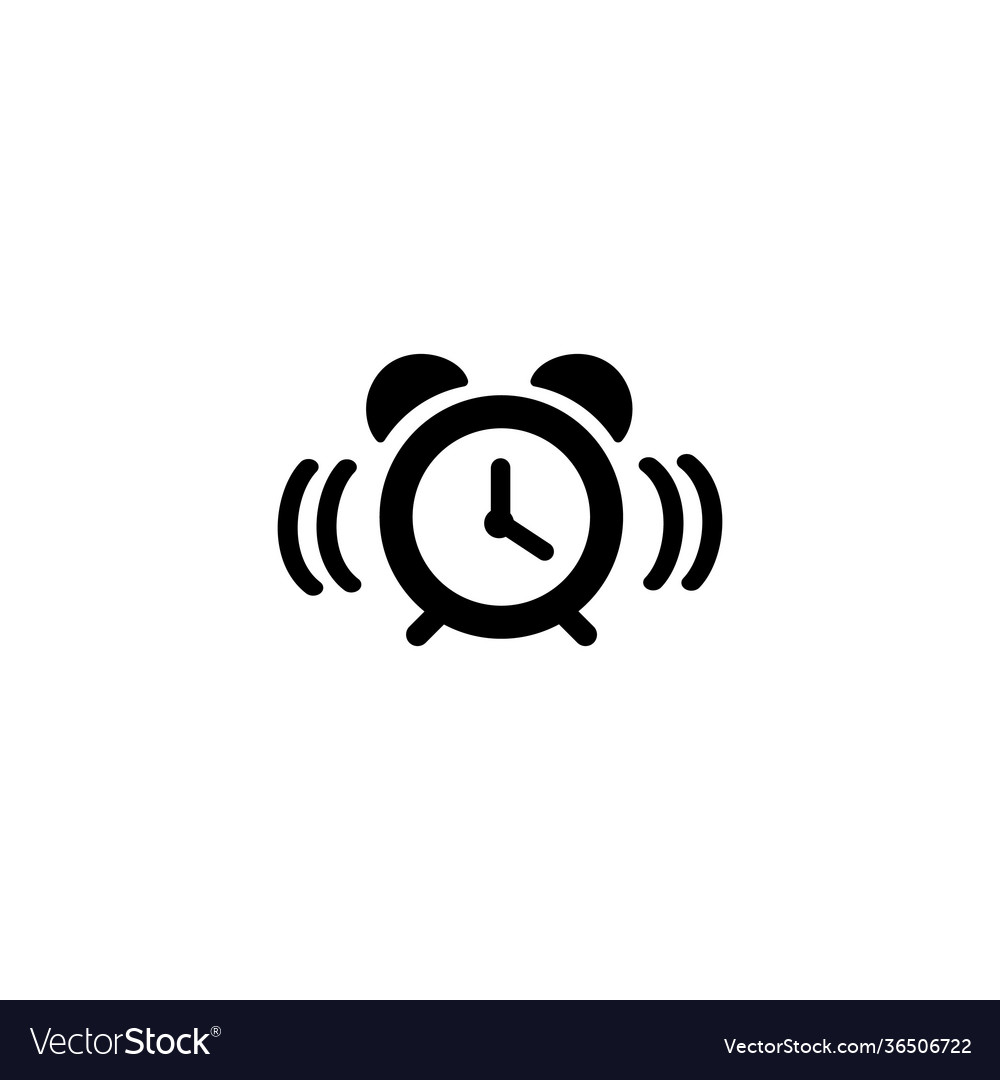 Alarm a clock icon oj white background Vector Image Alarm a clock icon oj white background