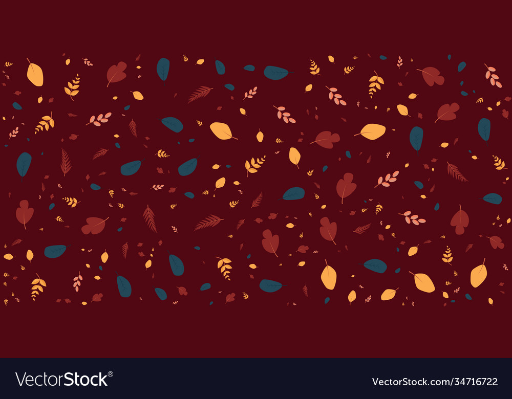 Autumn leaves seamless pattern background hello Vector Image Autumn leaves seamless pattern background hello