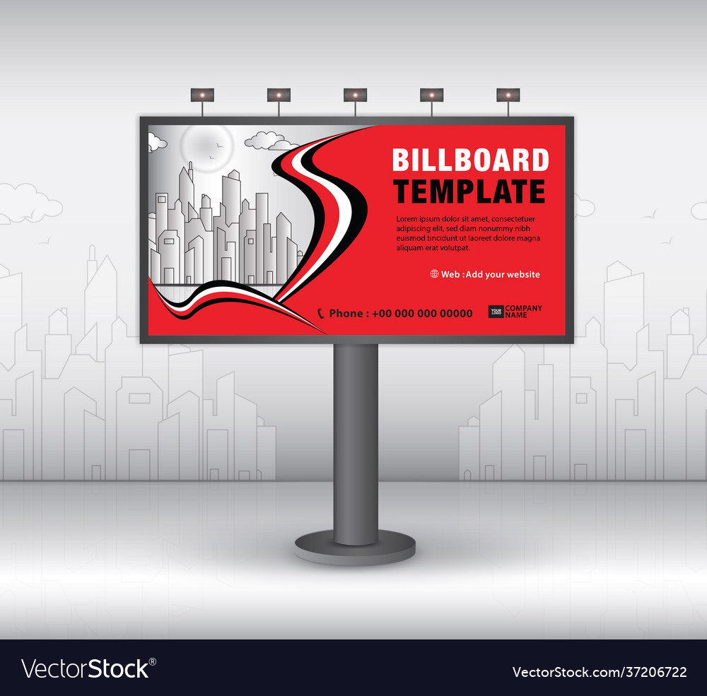 Billboard design templatebanner design Royalty Free Vector