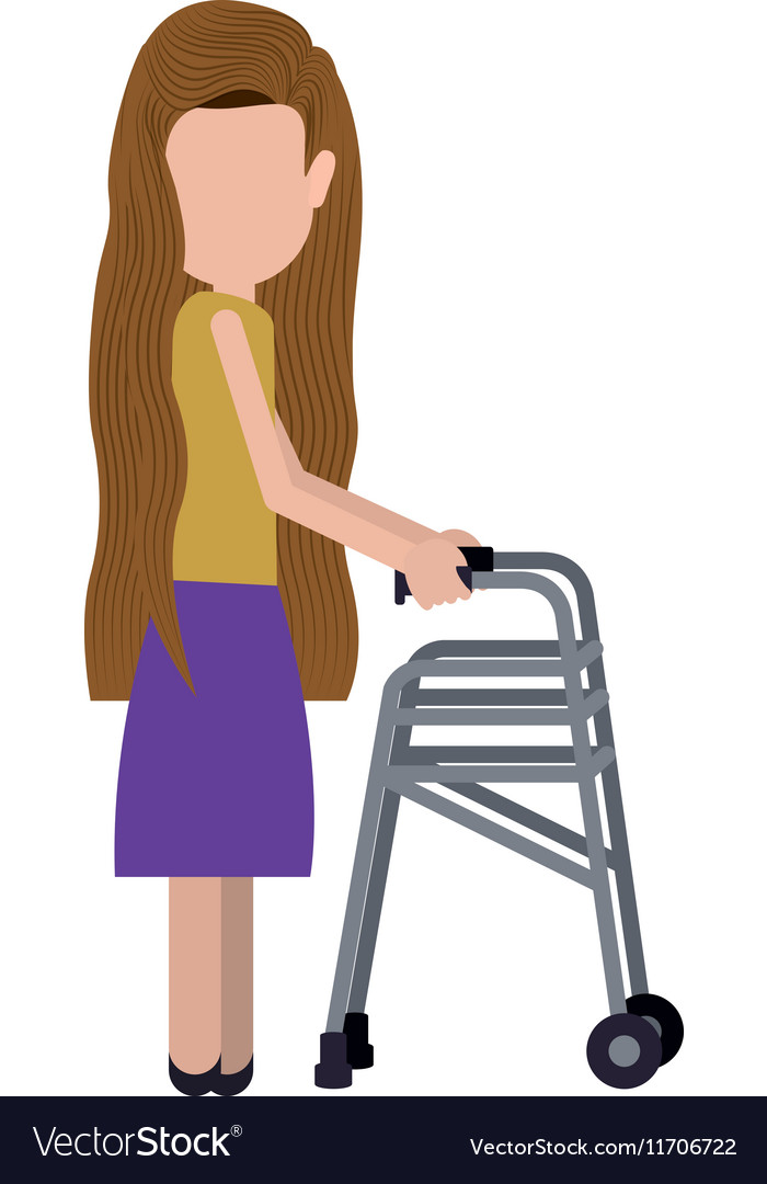 Disabled girl cartoon design