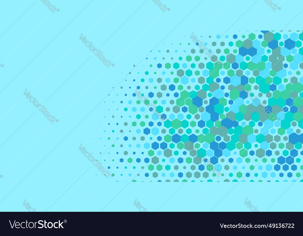 Geometric multi size hexagon with color