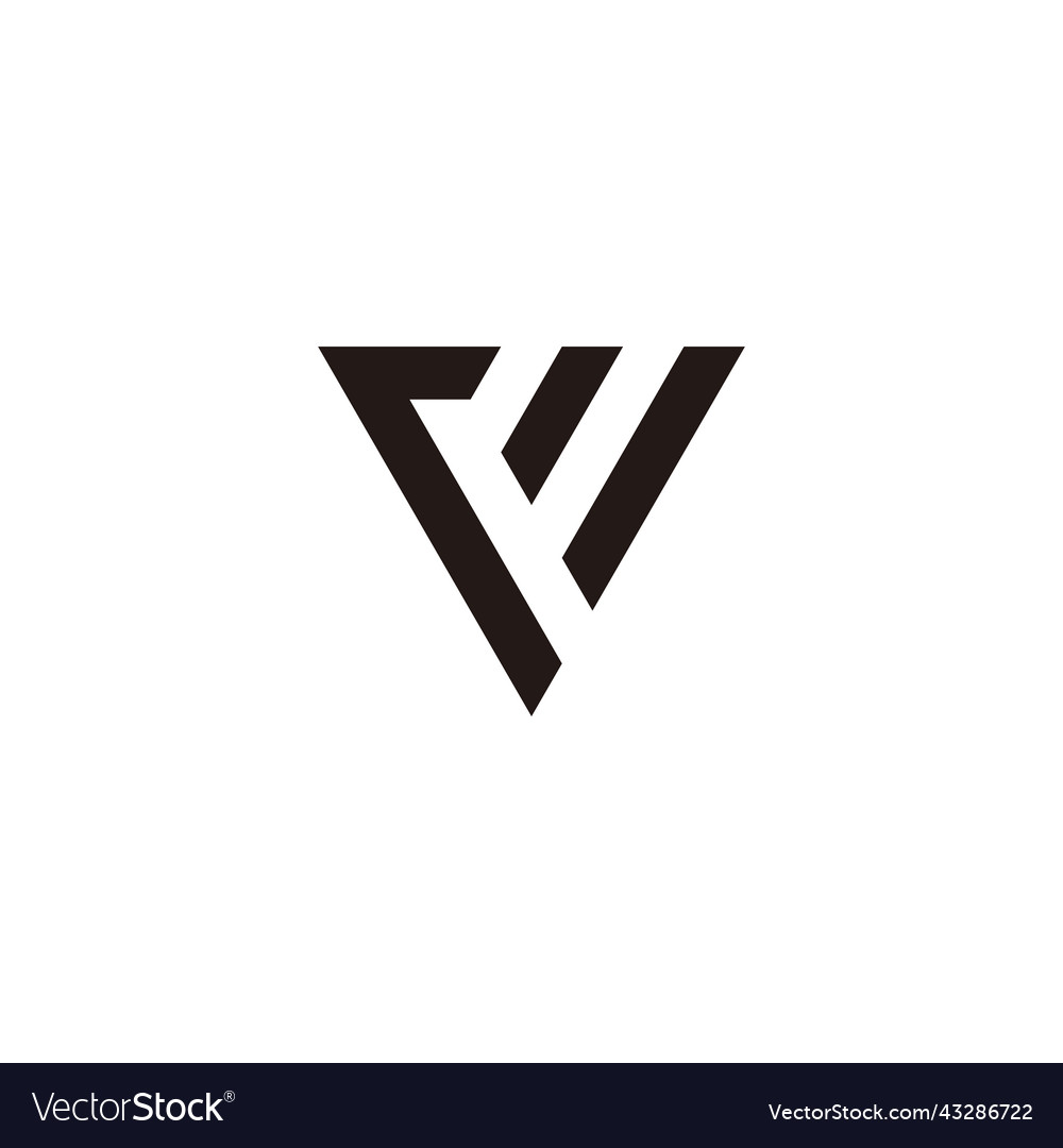 Geometric R & W Triangle Symbol