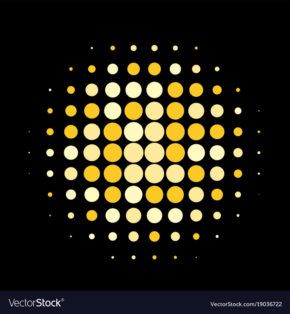 Golden round halftone pattern design