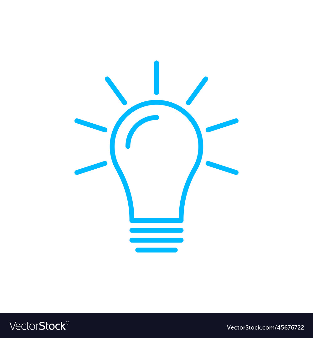 Idea lamp icon vector image Idea lamp icon