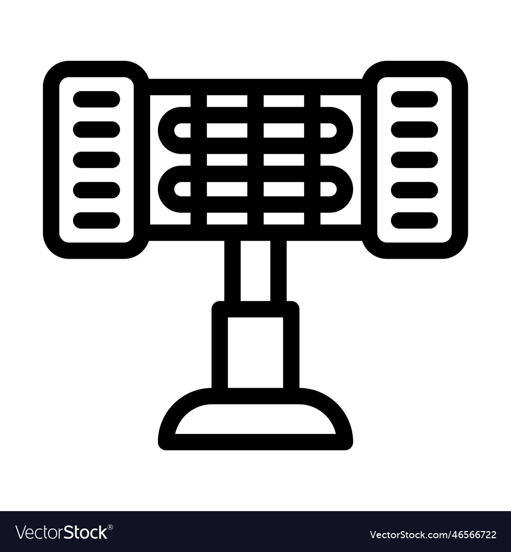 Infrared heater thick line icon for personal