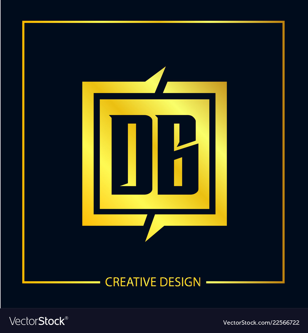 Initial letter db logo template design vector image Initial letter db logo template design