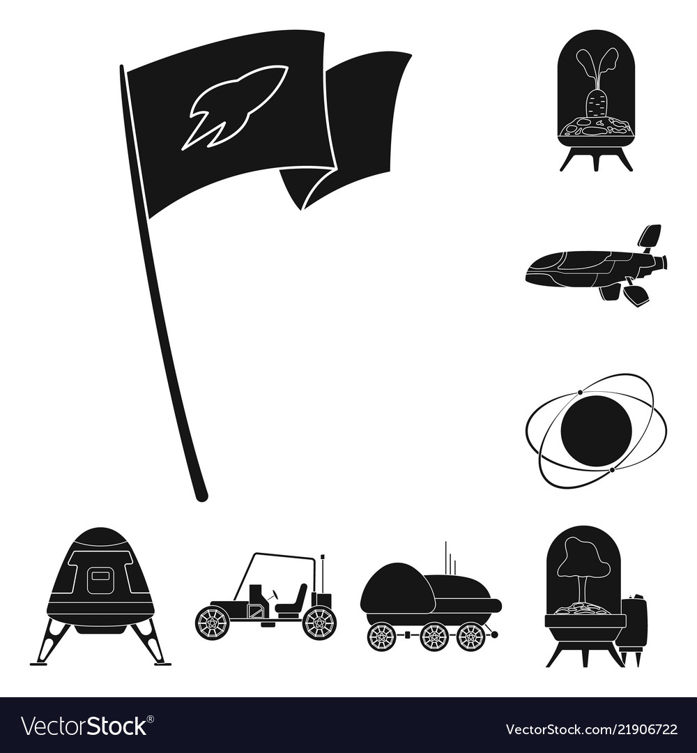 Isolated object of mars and space logo collection