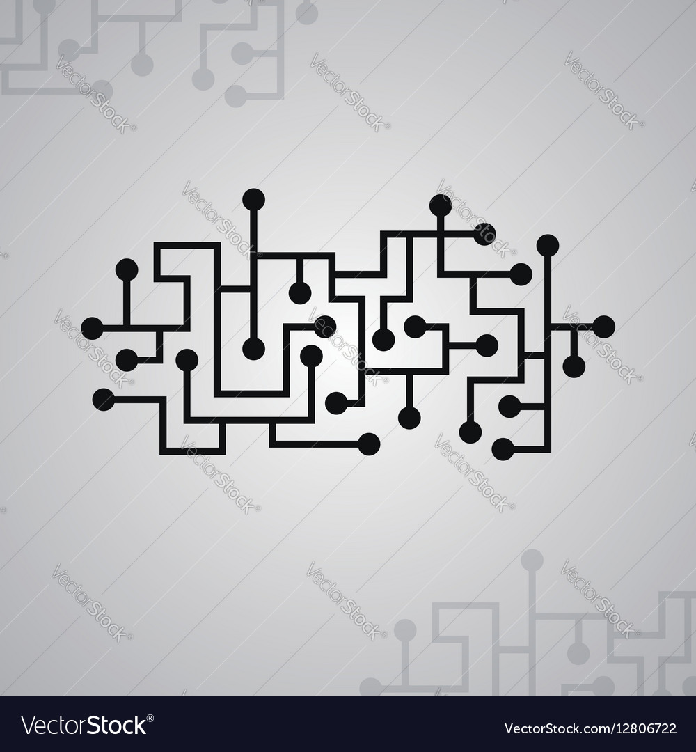 Microcircuit pattern electronic background chip