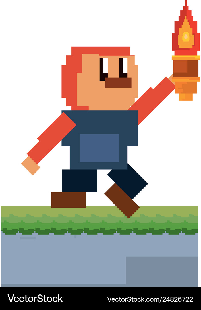 Pixel video game Royalty Free Vector Image - VectorStock