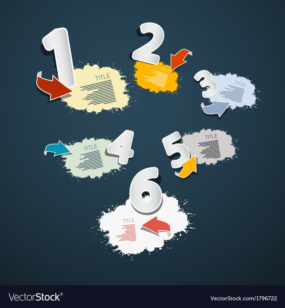 Progress steps for tutorial infographics