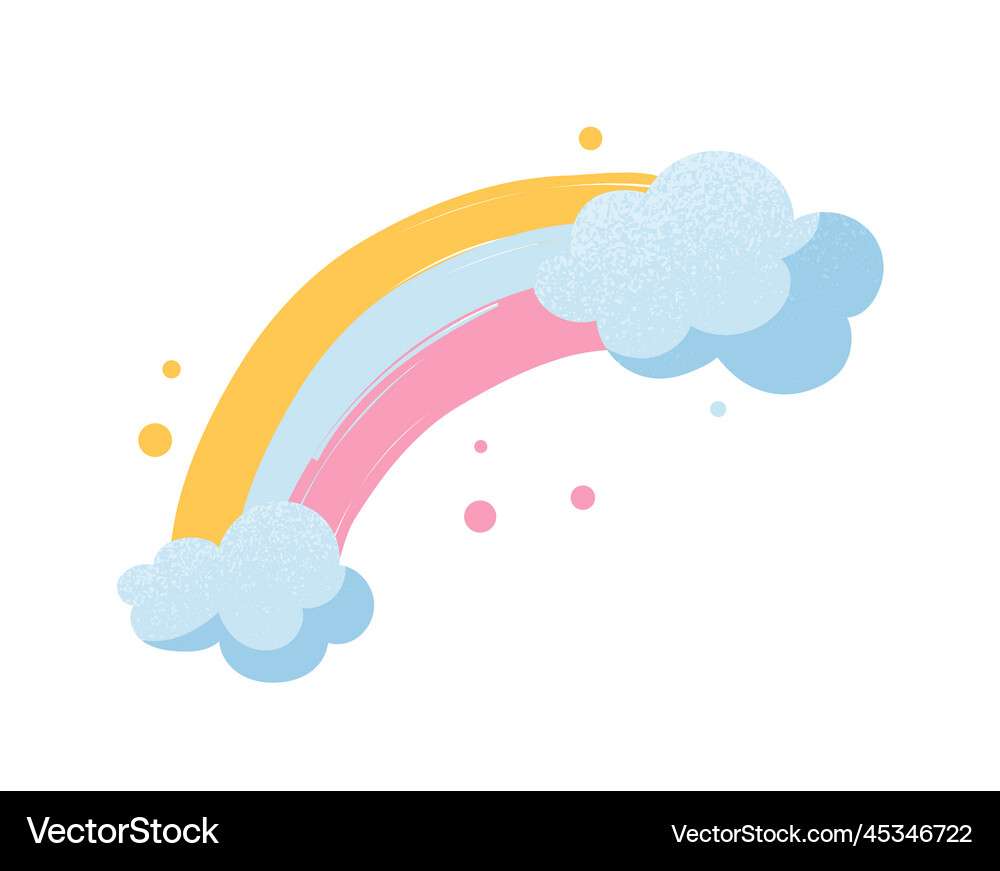 Rainbow with cloud Royalty Free Vector Image - VectorStock