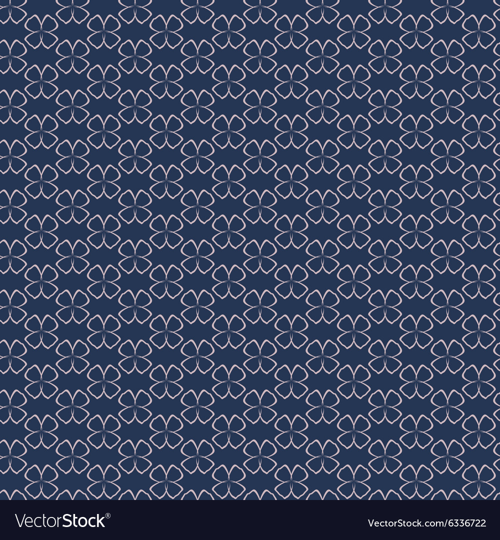 Seamless pattern with abstract simple flowers