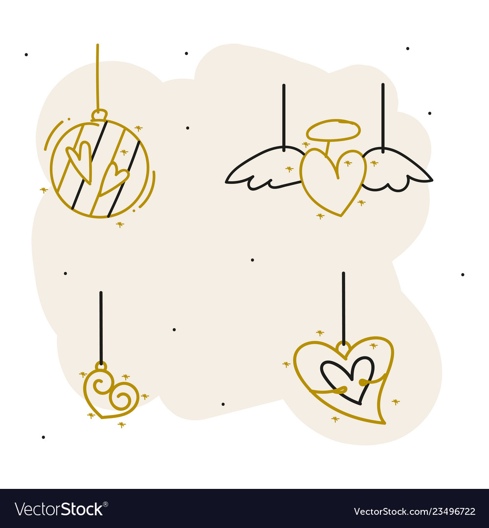 Set of valentines day design elements Vector Image Set of valentines day design elements