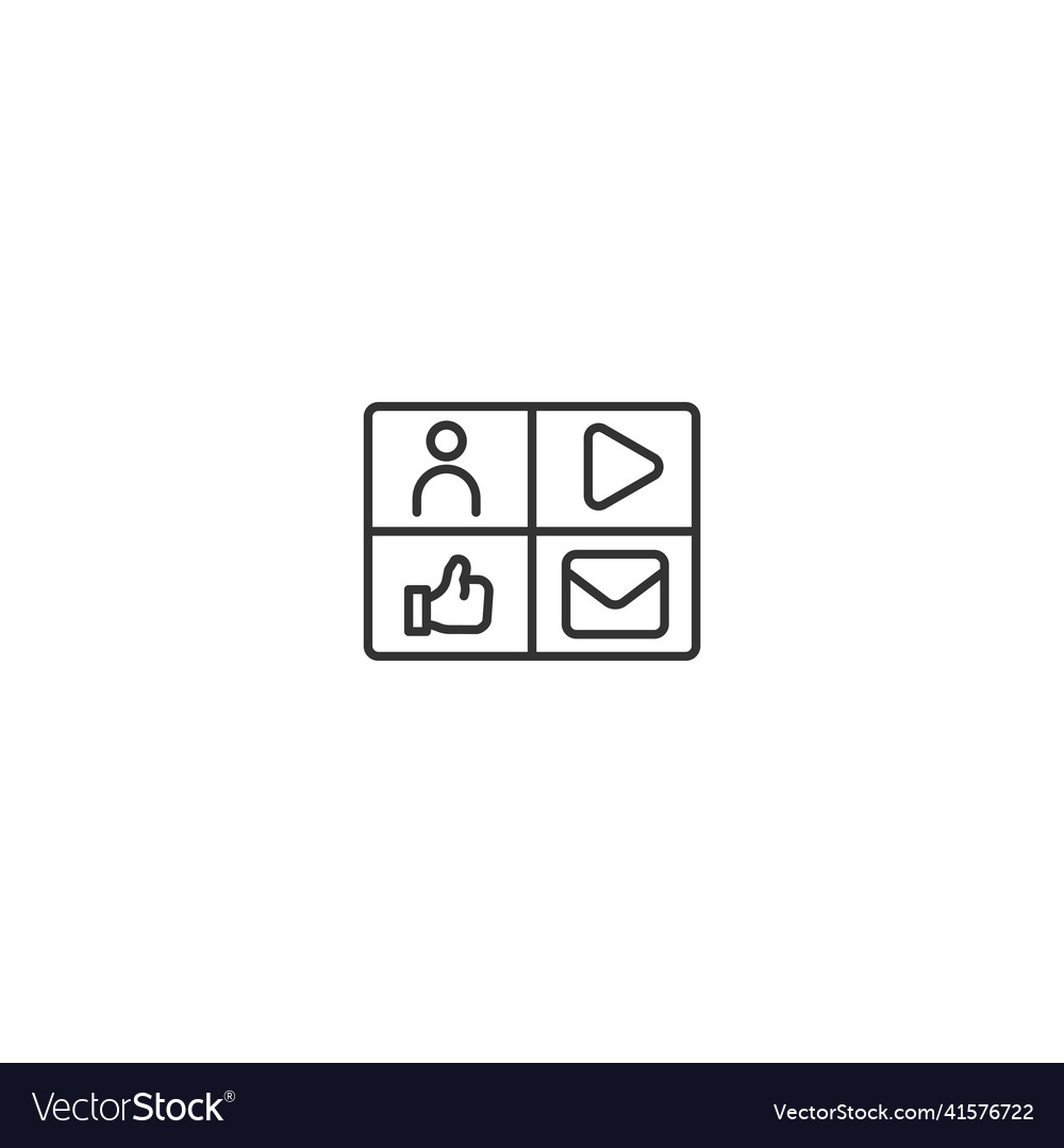 Slide section tab window line icon computer