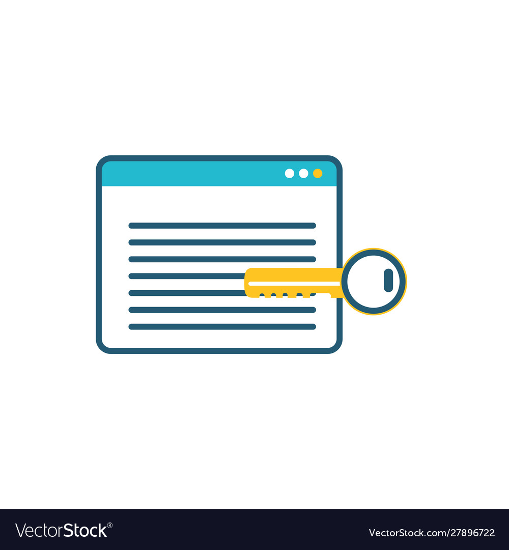Template web page with key door