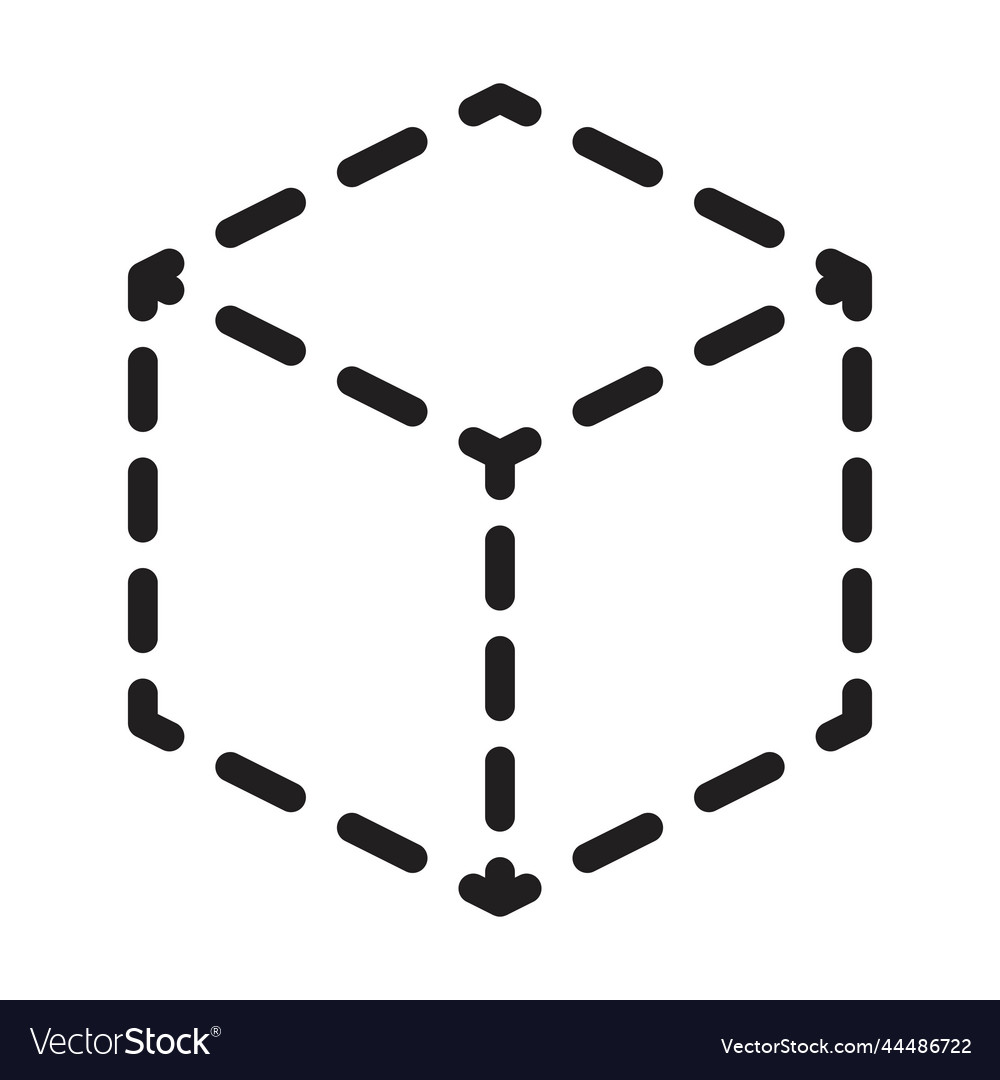 Traktion Würfel quaderförmige Formlinien Element vector image Traktion Würfel quaderförmige Formlinien Element