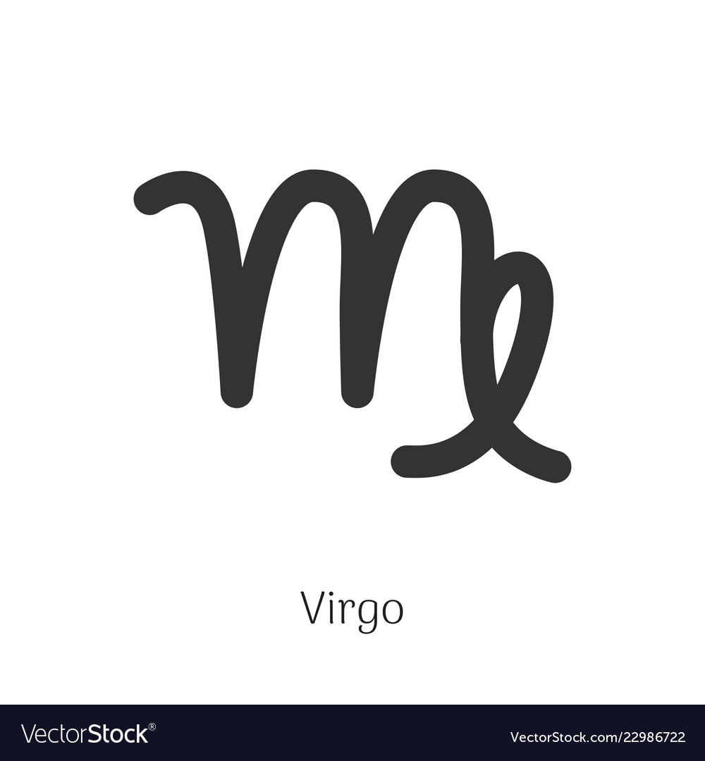 Virgo Zodiac Sign Isolated On White Background Vector Image