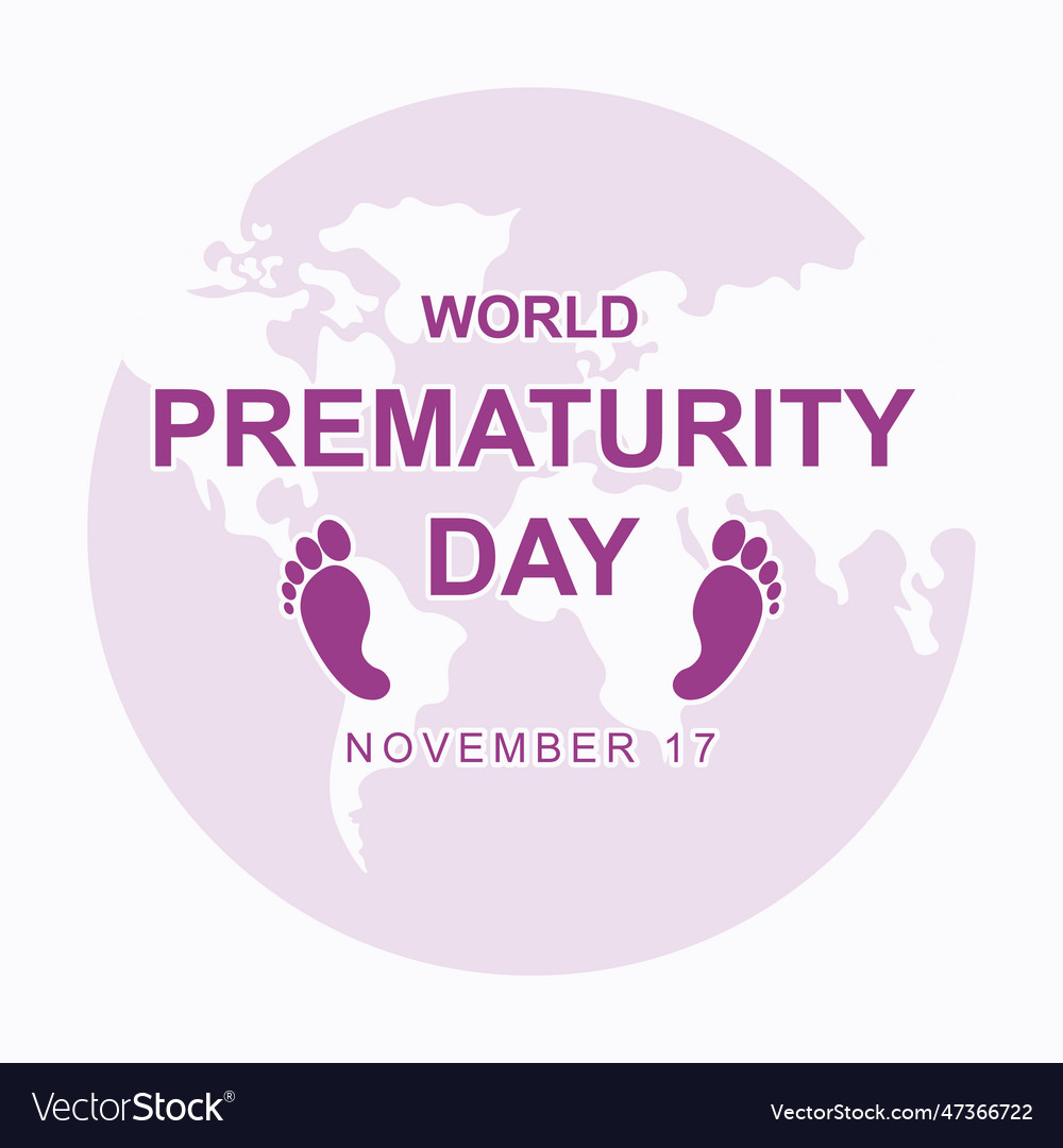 World prematurity day background Royalty Free Vector Image