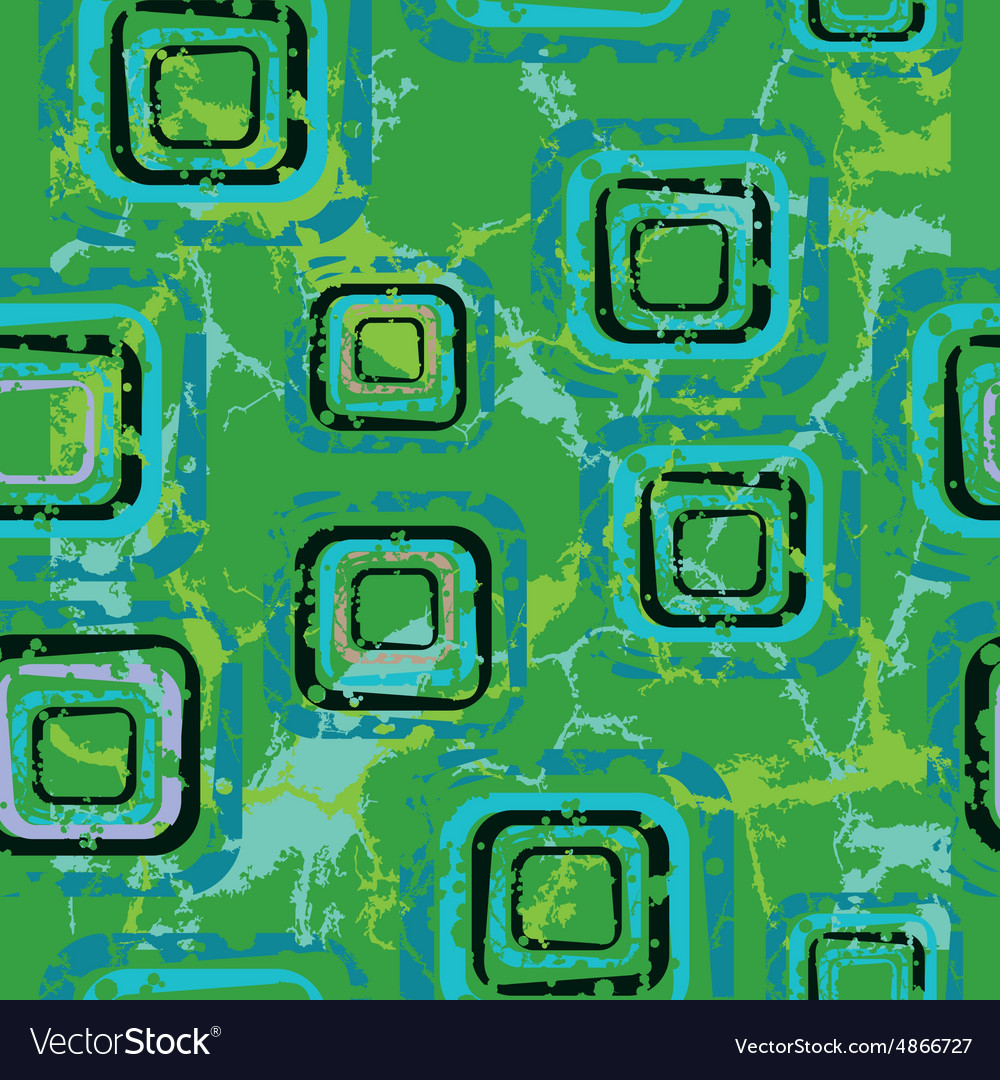 Abstract pattern with squares on a green