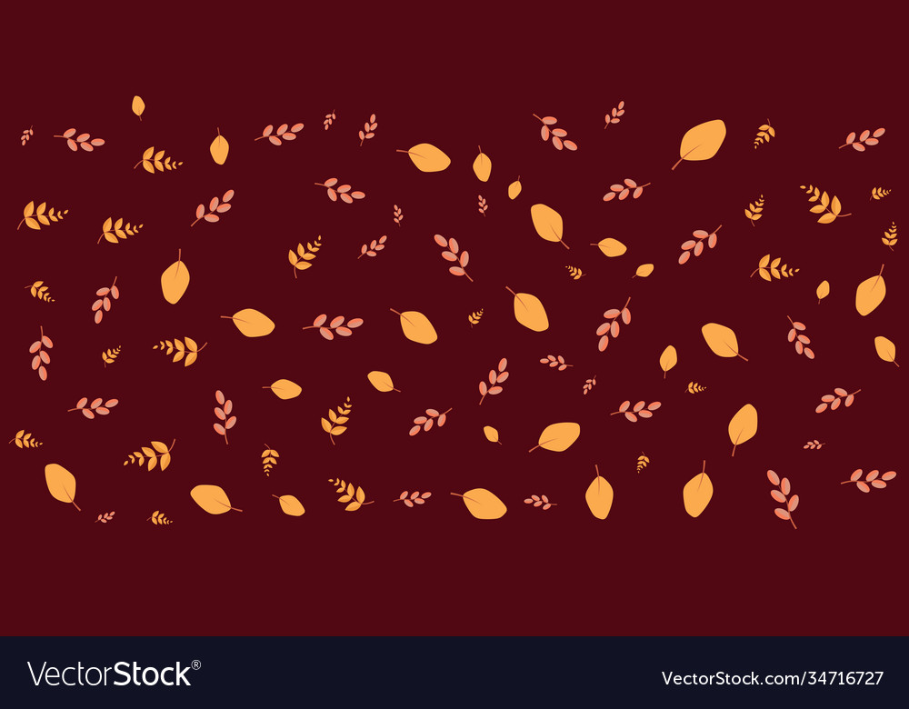 Autumn leaves seamless pattern background hello Vector Image Autumn leaves seamless pattern background hello