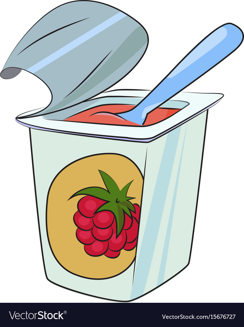 Cartoon image yogurt royalty free vector image