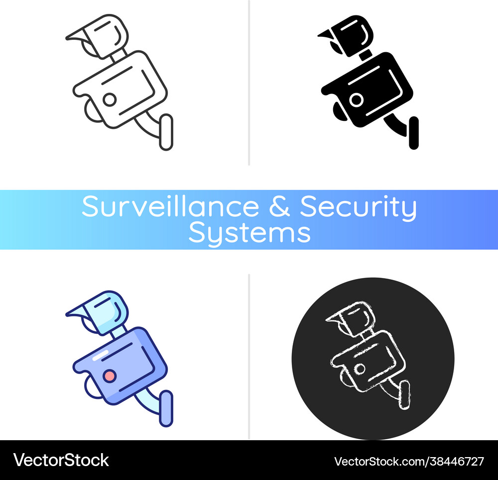 Floodlight camera icon Royalty Free Vector Image