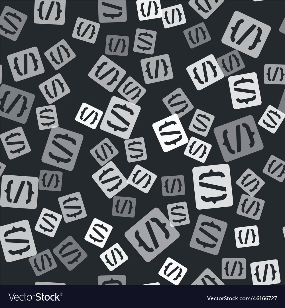 Graue Programmiersprache Syntax-Symbol isoliert vector image Graue Programmiersprache Syntax-Symbol isoliert