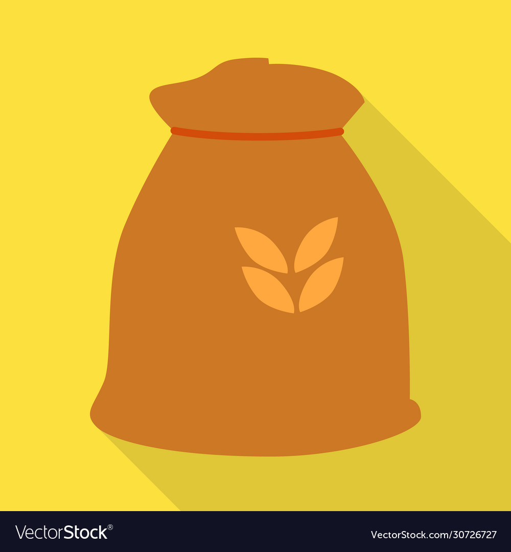 Isolated object bag and flour symbol set