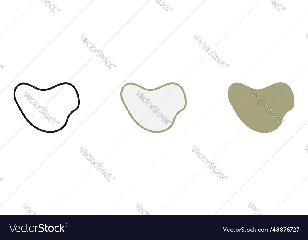 Flüssige abstrakte Form Set Blob in minimal vector image Flüssige abstrakte Form Set Blob in minimal