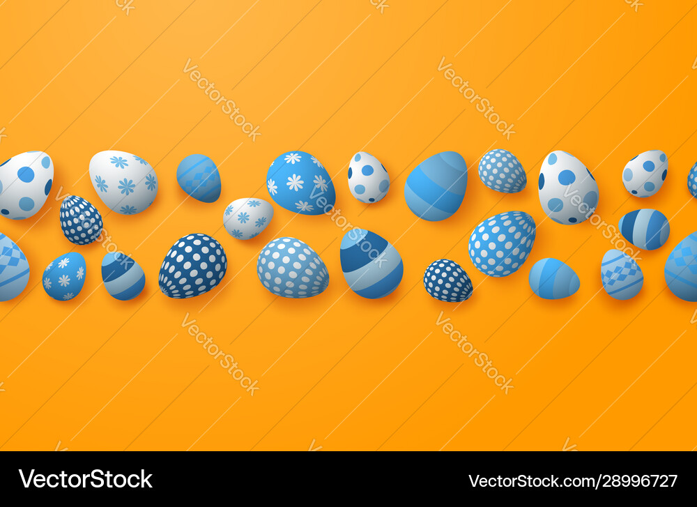 Modern happy easter day with 3d easter eggs Vector Image