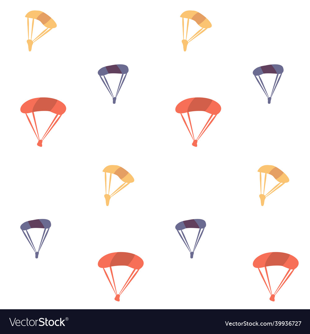 Parachutist seamless pattern