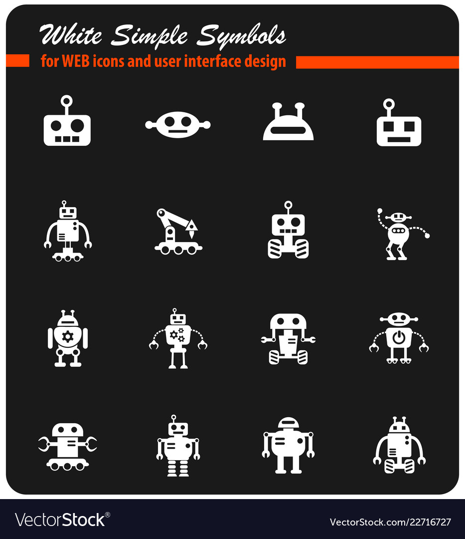 Robots icon set