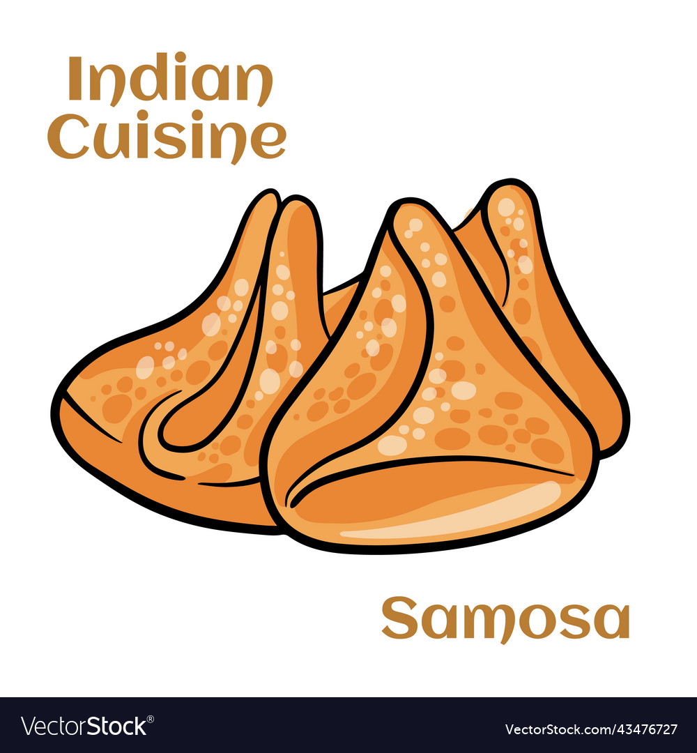 Samosa with fresh mint dipping sauce indian food