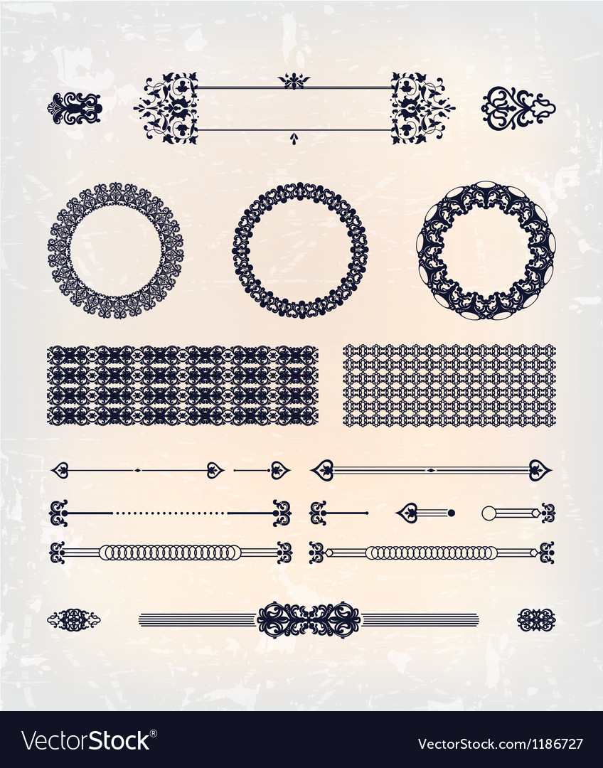 Set of abstract beautiful pattern design