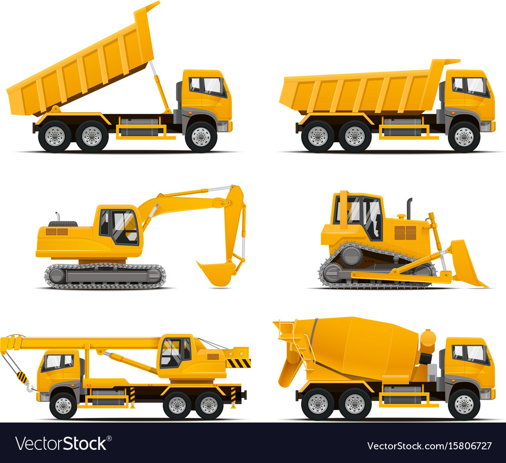 Construction Vehicle Vectors Vector Art & Graphics