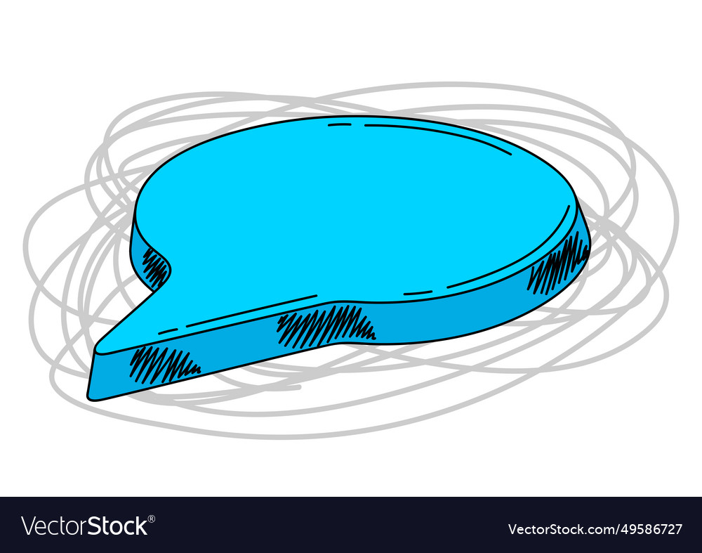 Sketch speech bubble image for design vector image Sketch speech bubble image for design