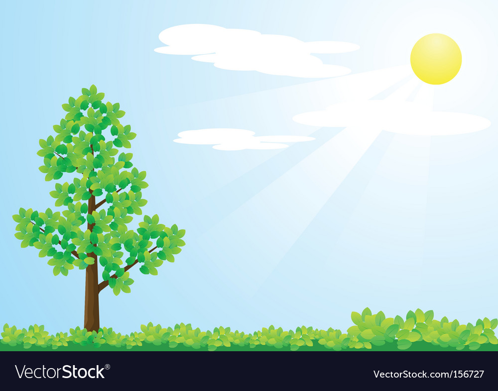 Tree And Sun Royalty Free Vector Image VectorStock tree-and-sun-royalty-free-vector-image-vectorstock