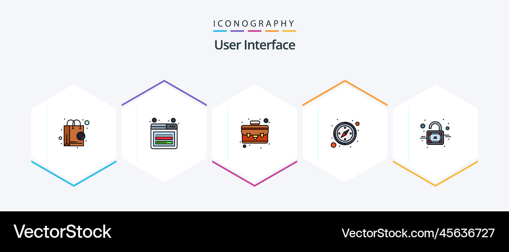 User interface 25 filledline icon pack including – Royalty-Free Vector ...
