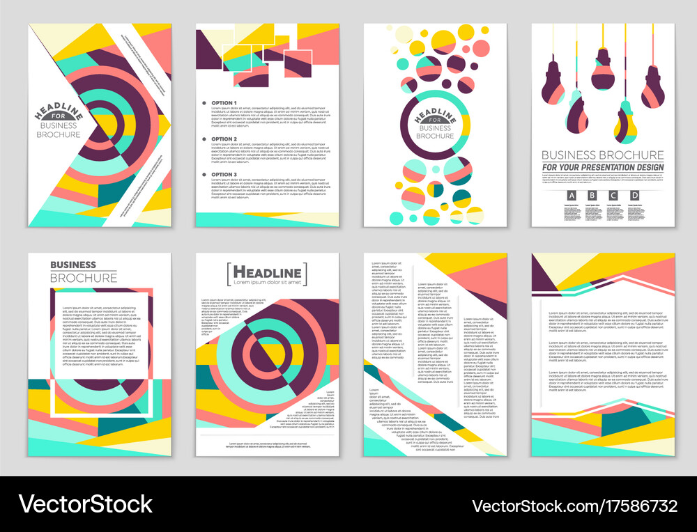 Abstract layout background set for art Royalty Free Vector