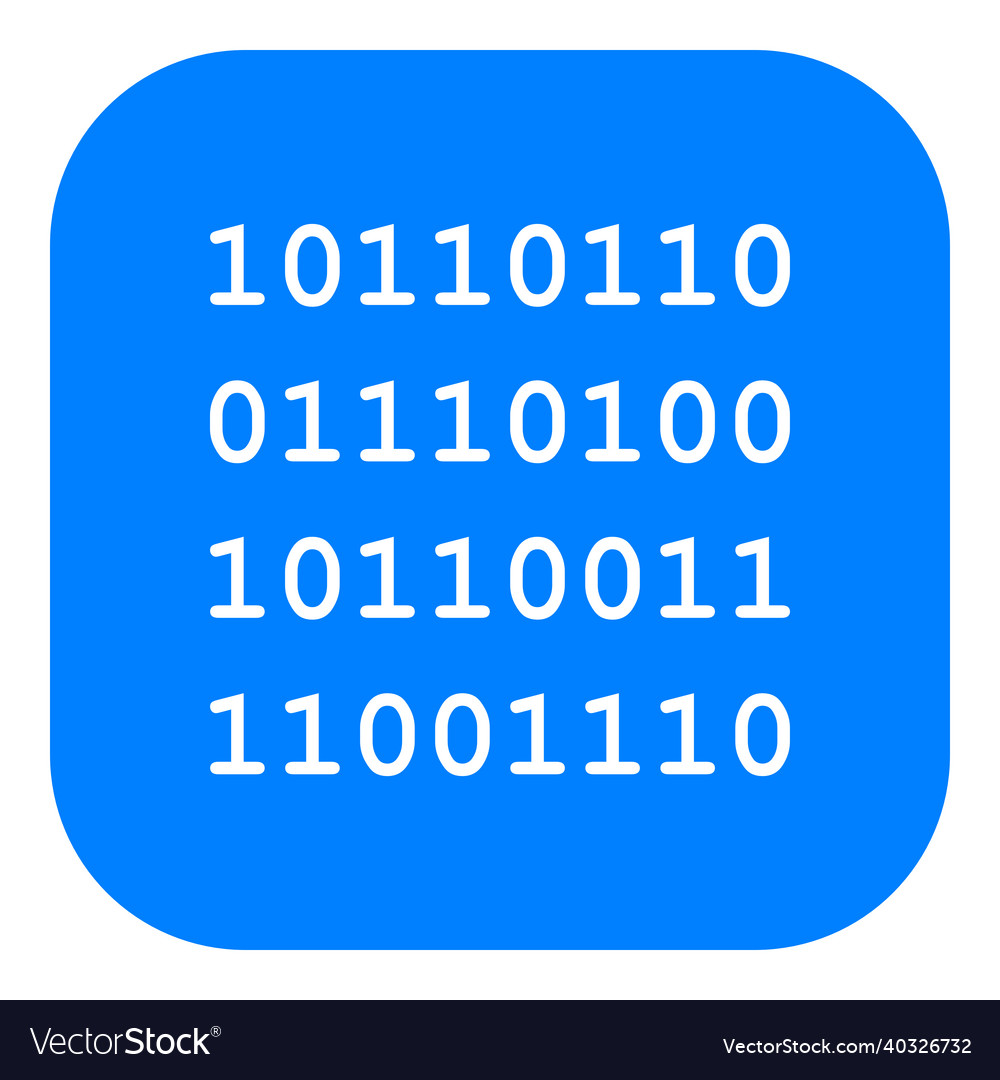 Binary code and app icon