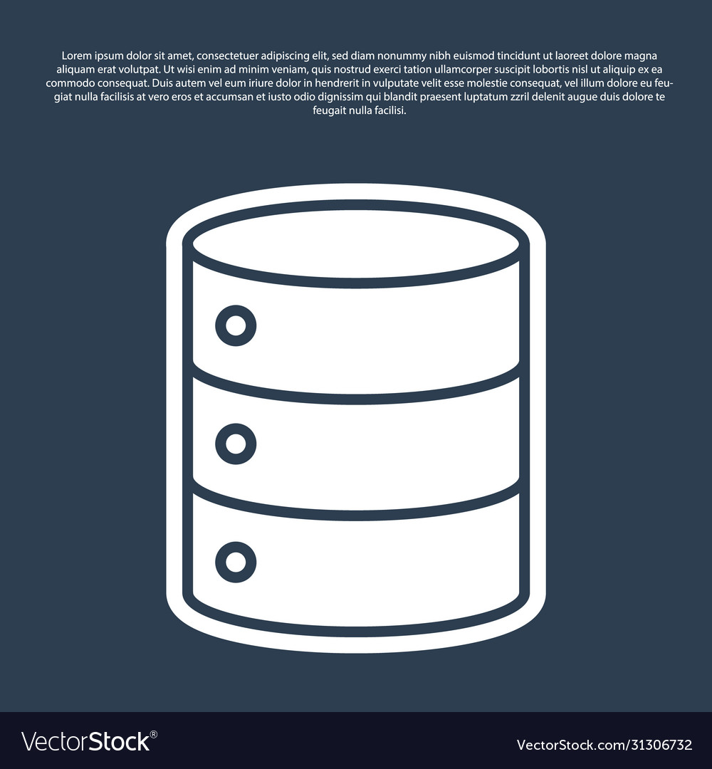Blue line server data web hosting icon isolated vector image Blue line server data web hosting icon isolated