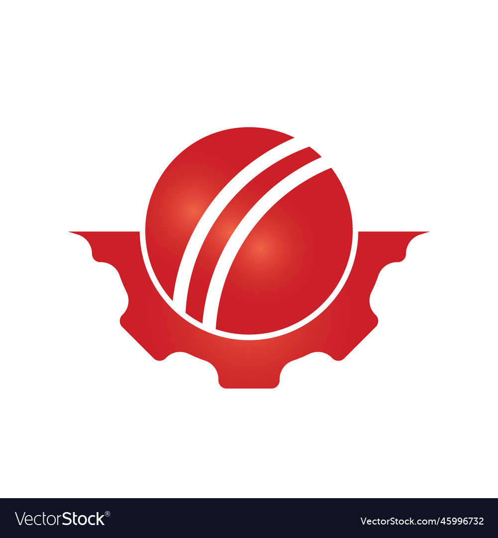 Cricket gear logo design template Royalty Free Vector Image