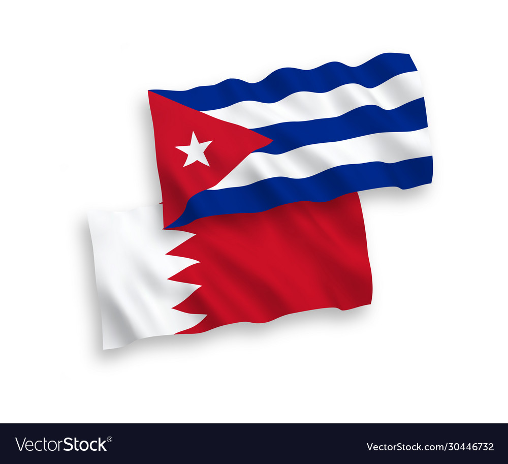 Cuba and Bahrain Flags