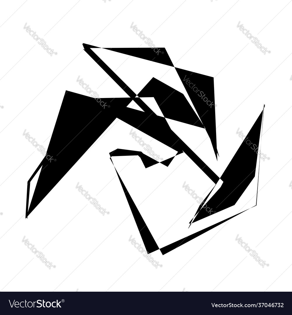 Edgy sharp chaotic and random shape crushed