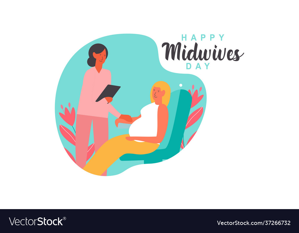 Flat design international midwives day