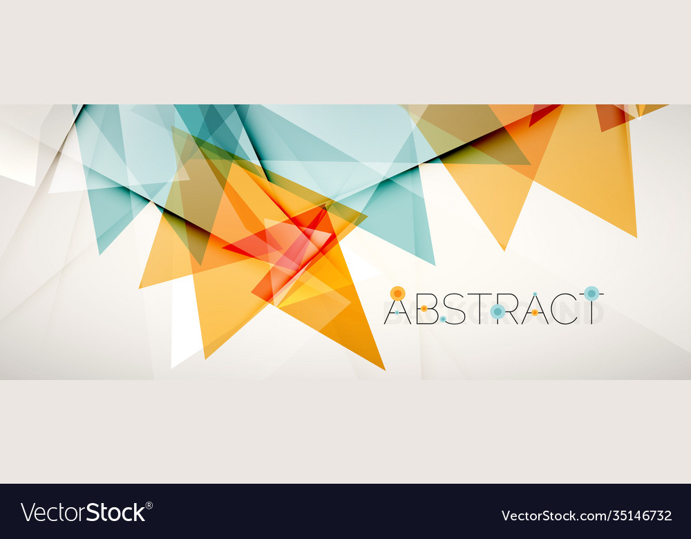 Geometric abstract background color triangle vector image Geometric abstract background color triangle