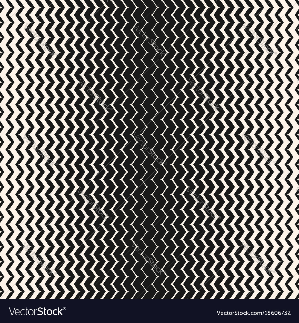 Halftone seamless pattern vertical zig zag lines