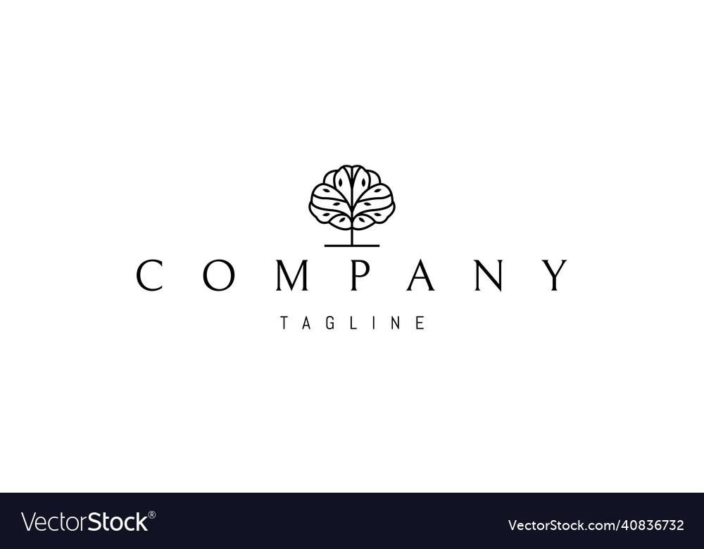 Logo on which an abstract image of a tree vector image Logo on which an abstract image of a tree